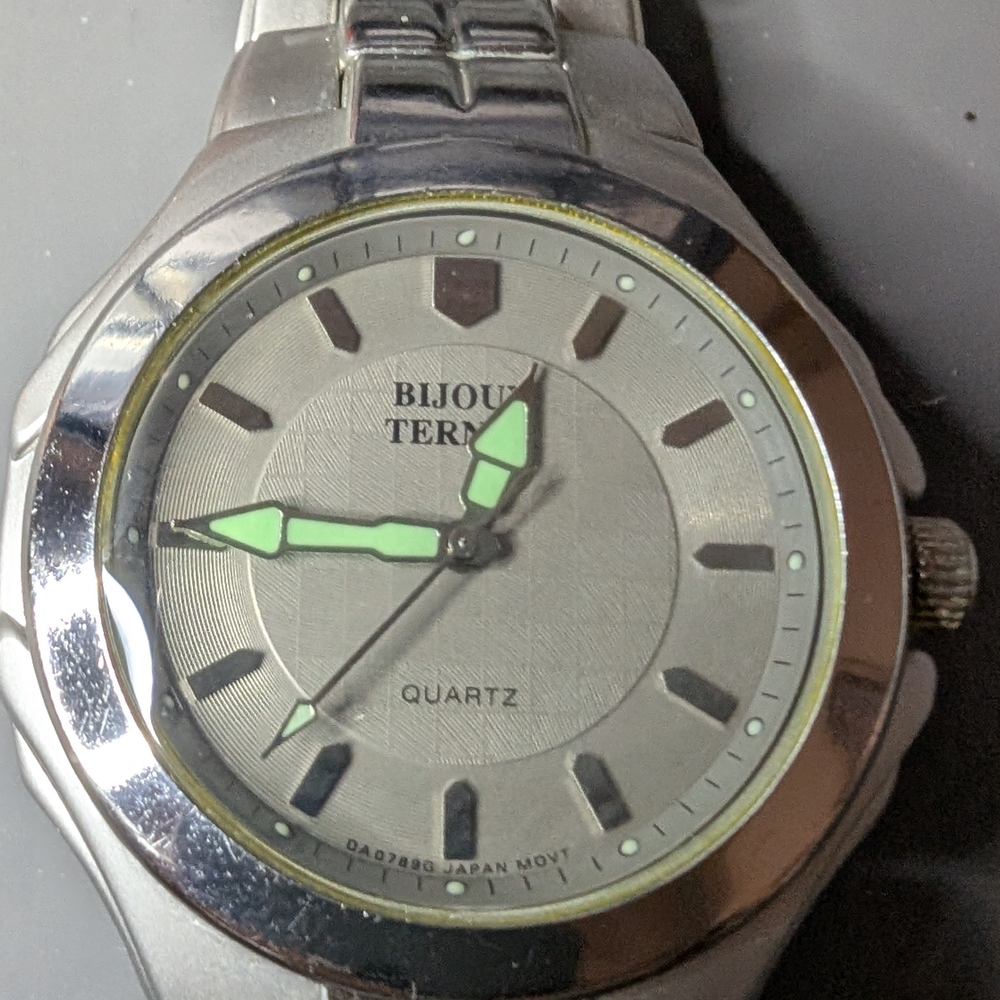 Bijoux Terner Silver Quartz Watch with New Battery. Keeps Great Time.